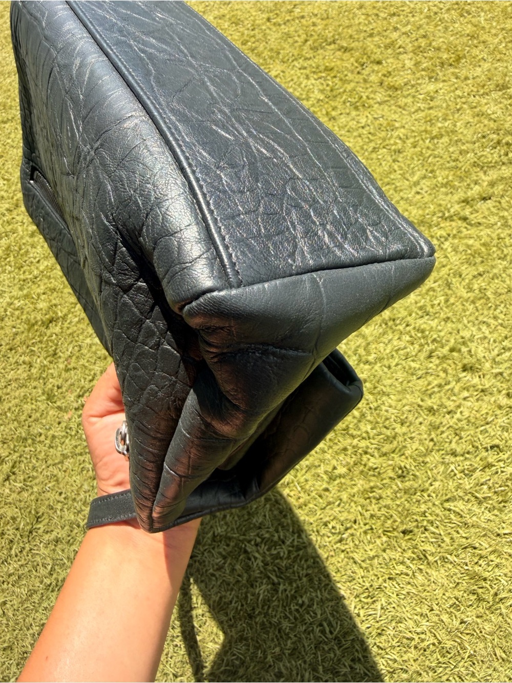 Saint Laurent West Hollywood Shoulder Bag Crocodile Embossed Leather Bag - Picture 14 of 15